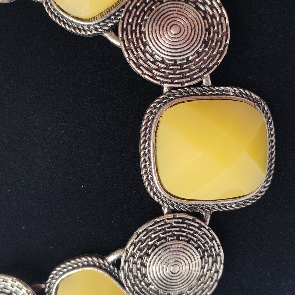 Silvertone Statement Necklace - image 2